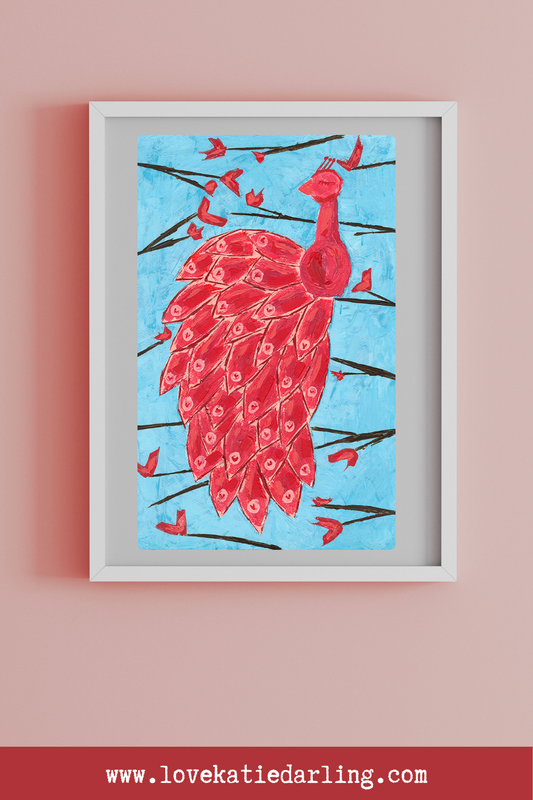 Peacock in Love by Love Katie Darling