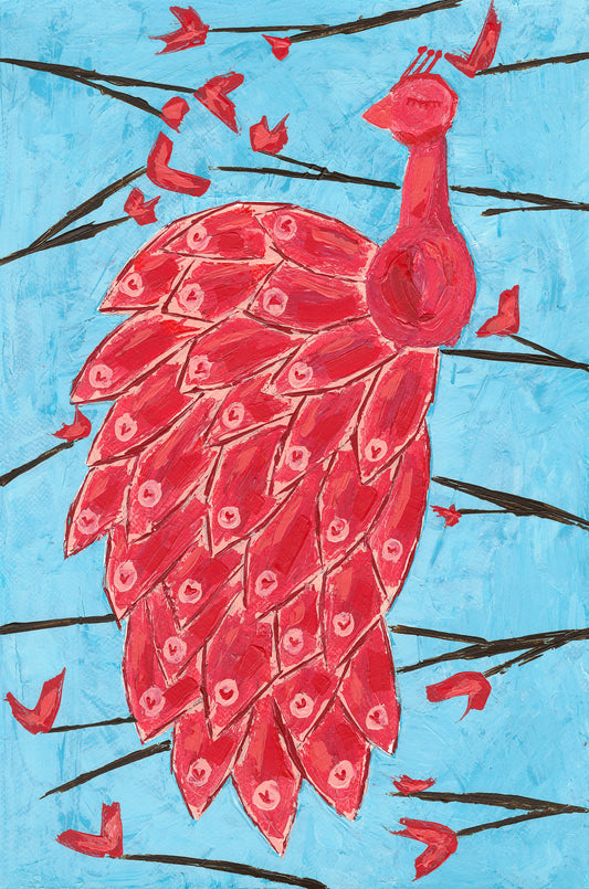 Peacock in Love by Love Katie Darling